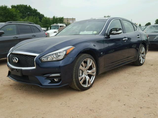 JN1BY1AR8HM770006 - 2017 INFINITI Q70 3.7 BLUE photo 2