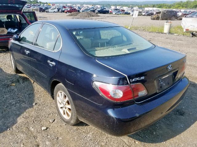 JTHBF30G930090032 - 2003 LEXUS ES 300 BLUE photo 3