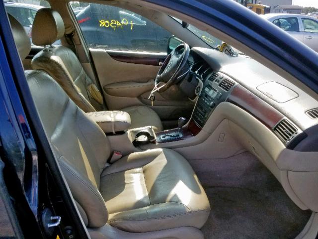 JTHBF30G930090032 - 2003 LEXUS ES 300 BLUE photo 5