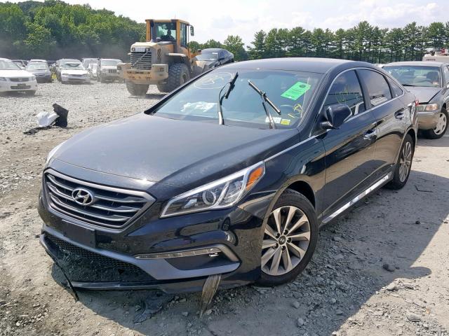 5NPE34AF8FH215371 - 2015 HYUNDAI SONATA SPO BLACK photo 2