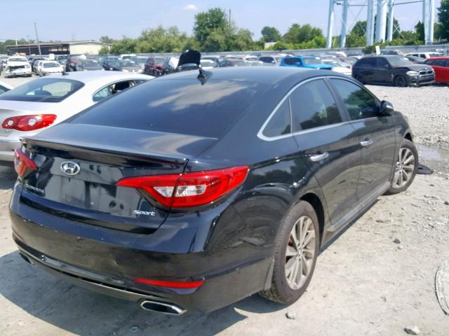 5NPE34AF8FH215371 - 2015 HYUNDAI SONATA SPO BLACK photo 4