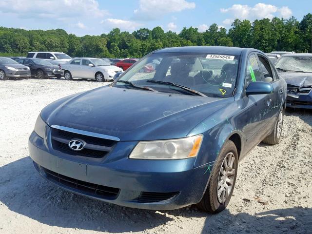 KMHET46C26A107684 - 2006 HYUNDAI SONATA GL BLUE photo 2