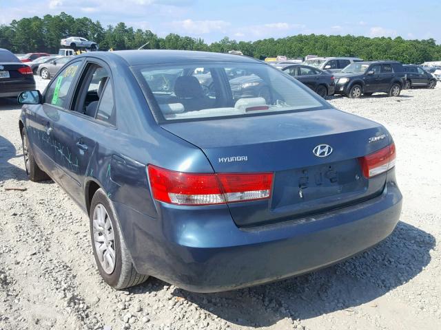 KMHET46C26A107684 - 2006 HYUNDAI SONATA GL BLUE photo 3