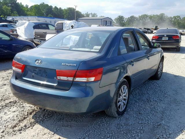 KMHET46C26A107684 - 2006 HYUNDAI SONATA GL BLUE photo 4