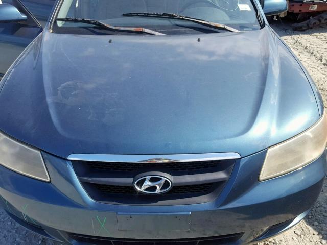 KMHET46C26A107684 - 2006 HYUNDAI SONATA GL BLUE photo 7