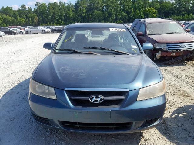 KMHET46C26A107684 - 2006 HYUNDAI SONATA GL BLUE photo 9