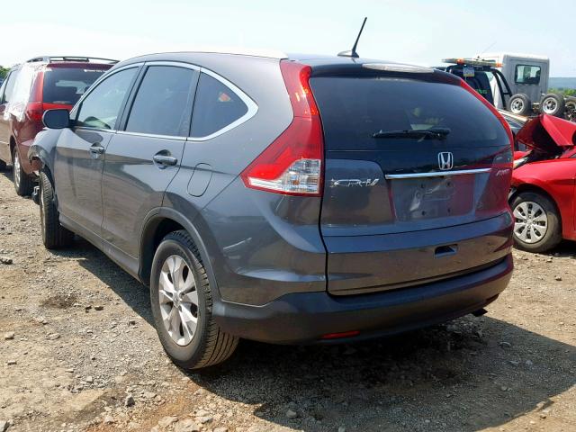 2HKRM4H77EH667954 - 2014 HONDA CR-V EXL GRAY photo 3