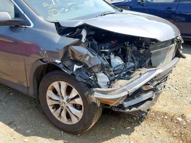 2HKRM4H77EH667954 - 2014 HONDA CR-V EXL GRAY photo 9