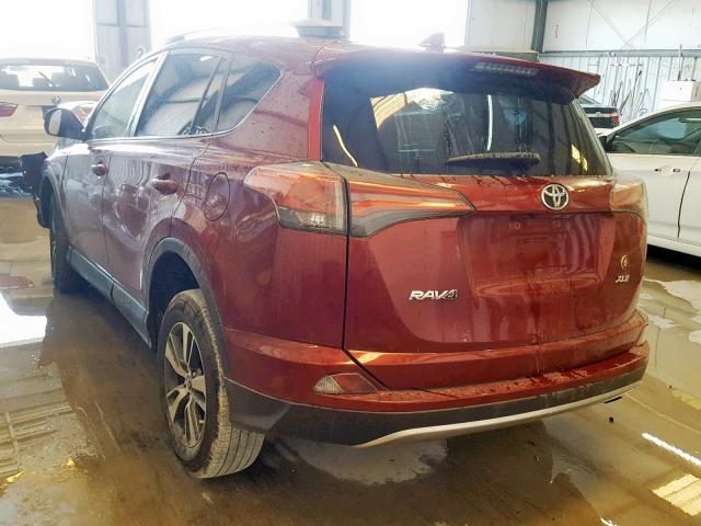 JTMWFREV2JD114822 - 2018 TOYOTA RAV4 ADVEN BURGUNDY photo 3