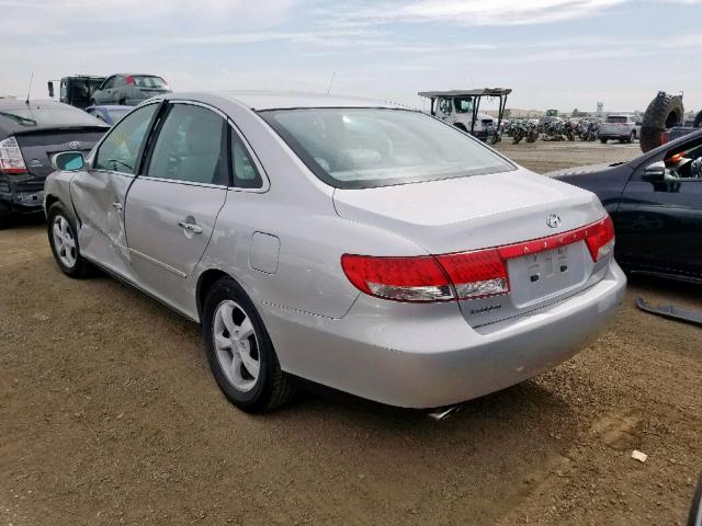 KMHFC46F76A073434 - 2006 HYUNDAI AZERA SE SILVER photo 3