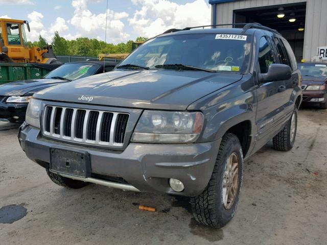 1J4GW48S74C153838 - 2004 JEEP GRAND CHER GRAY photo 2