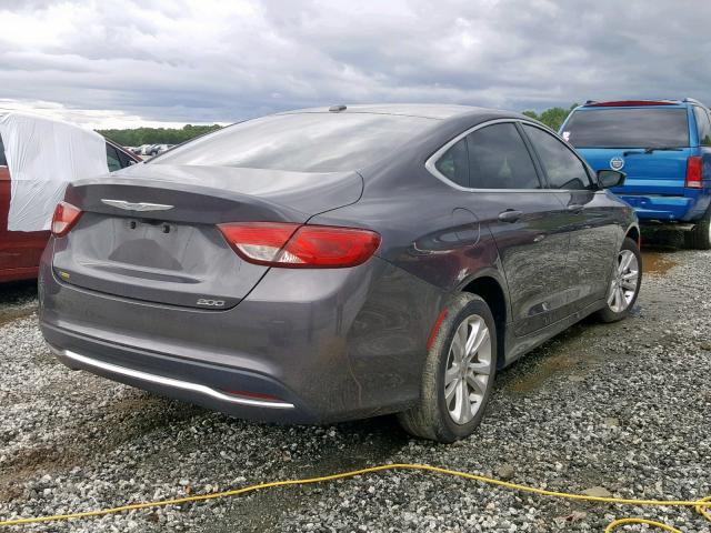 1C3CCCAB2FN612240 - 2015 CHRYSLER 200 LIMITE GRAY photo 4