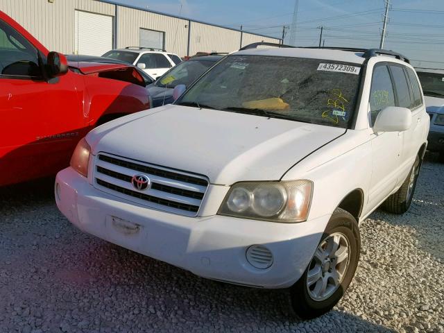 JTEGF21A010025526 - 2001 TOYOTA HIGHLANDER WHITE photo 2