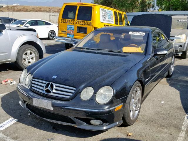 WDBPJ74J13A039037 - 2003 MERCEDES-BENZ CL 55 AMG BLACK photo 2