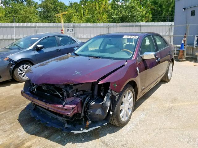 3LNDL2L32CR838203 - 2012 LINCOLN MKZ HYBRID MAROON photo 2