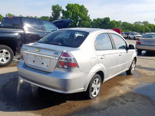 KL1TD5DE0BB194502 - 2011 CHEVROLET AVEO LS SILVER photo 4