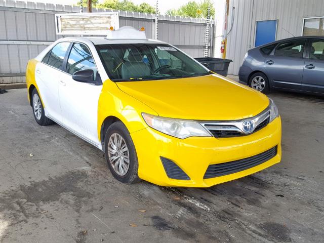 4T1BD1FK3CU024622 - 2012 TOYOTA CAMRY HYBR TWO TONE photo 1