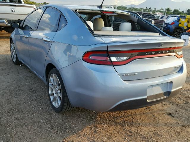 1C3CDFCA6DD179298 - 2013 DODGE DART LIMIT BLUE photo 3