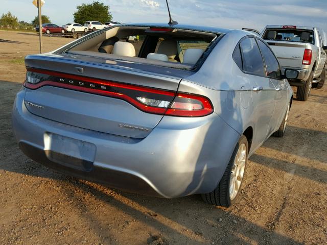 1C3CDFCA6DD179298 - 2013 DODGE DART LIMIT BLUE photo 4