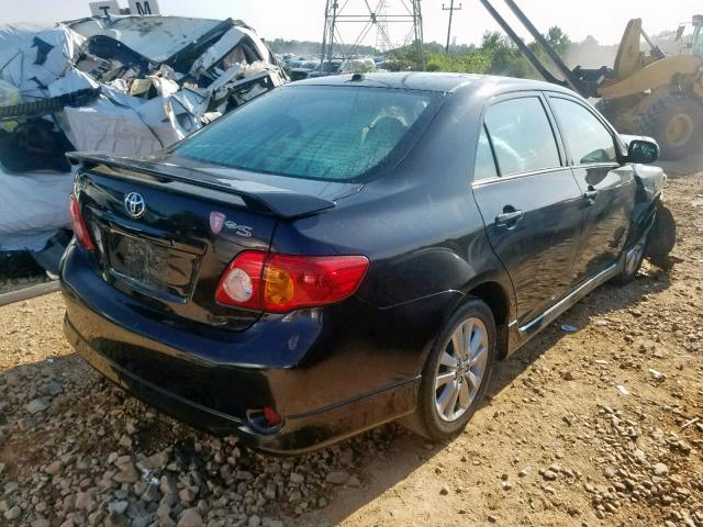 1NXBU4EE1AZ368377 - 2010 TOYOTA COROLLA BA BLACK photo 4