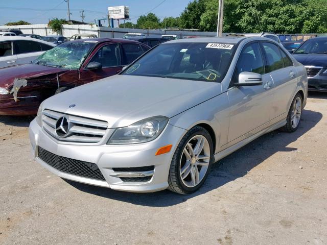 WDDGF4HB7DR285569 - 2013 MERCEDES-BENZ C 250 SILVER photo 2