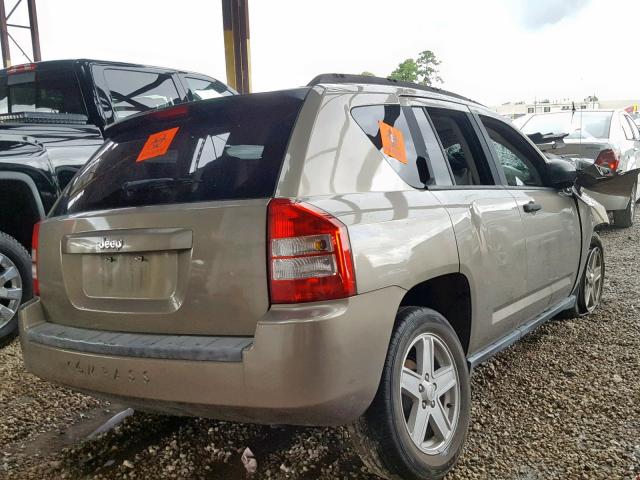 1J8FT47W77D116407 - 2007 JEEP COMPASS SILVER photo 4