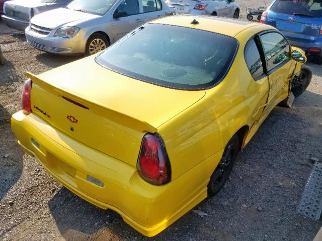 2G1WX12K139450110 - 2003 CHEVROLET MONTE CARL 黄色 照片 4