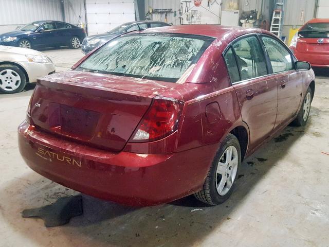1G8AJ55F36Z108719 - 2006 SATURN ION LEVEL BURGUNDY photo 4