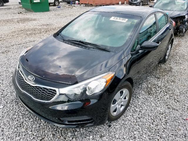 KNAFK4A62G5571594 - 2016 KIA FORTE LX BLACK photo 2