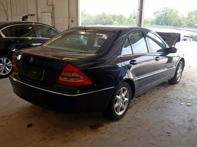 WDBRF61J52F194314 - 2002 MERCEDES-BENZ C 240 BLACK photo 4