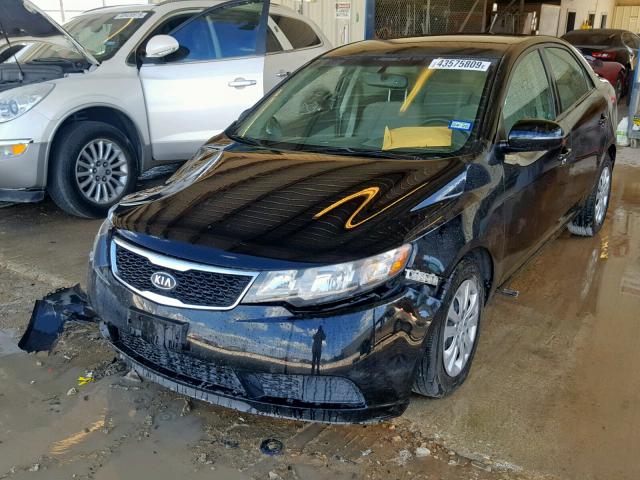 KNAFU4A27B5434361 - 2011 KIA FORTE EX BLACK photo 2