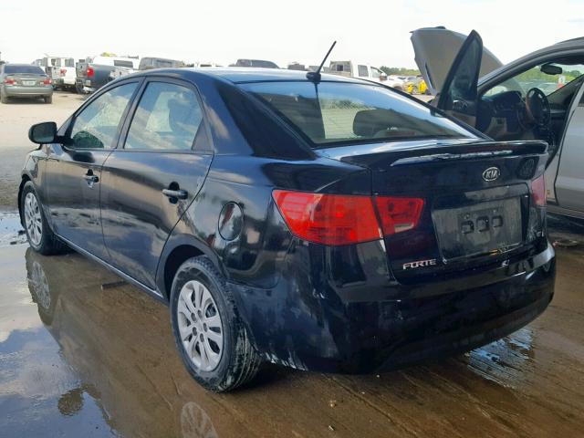 KNAFU4A27B5434361 - 2011 KIA FORTE EX BLACK photo 3