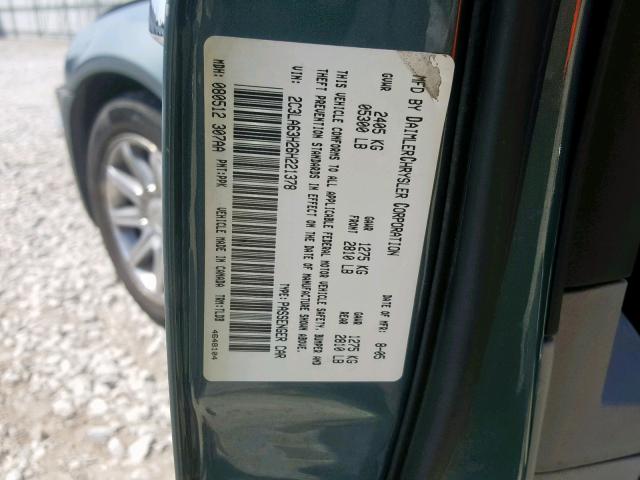 2C3LA63H26H221378 - 2006 CHRYSLER 300C BLUE photo 10