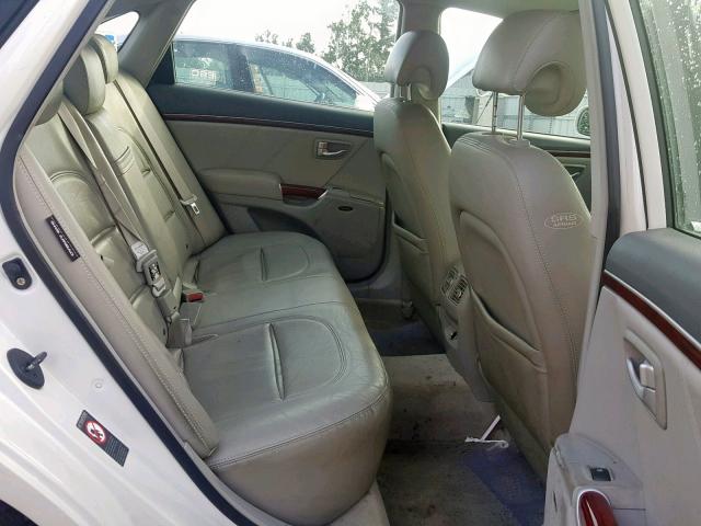 KMHFC46F67A217024 - 2007 HYUNDAI AZERA SE WHITE photo 6