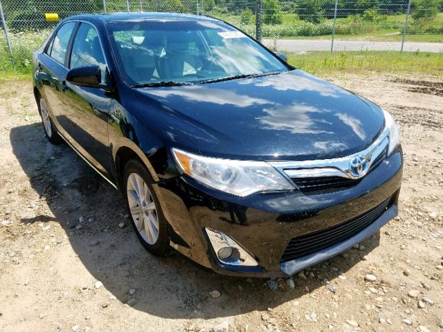 4T1BD1FK6EU130257 - 2014 TOYOTA CAMRY HYBR BLACK photo 1