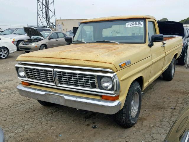 F10YRG79473 - 1970 FORD F100 TAN photo 2