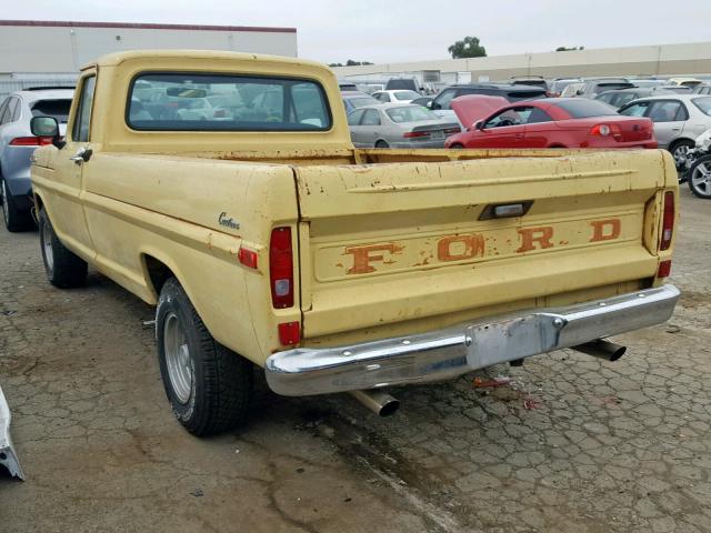 F10YRG79473 - 1970 FORD F100 TAN photo 3