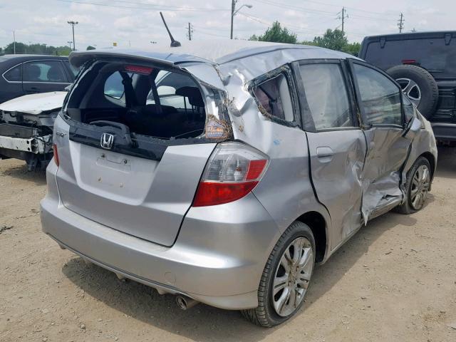 JHMGE8H50BC015743 - 2011 HONDA FIT SPORT SILVER photo 4