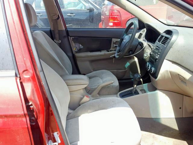 KNAFE222495644460 - 2009 KIA SPECTRA EX RED photo 5