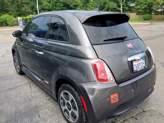 3C3CFFGE1GT205294 - 2016 FIAT 500 ELECTR GRAY photo 3