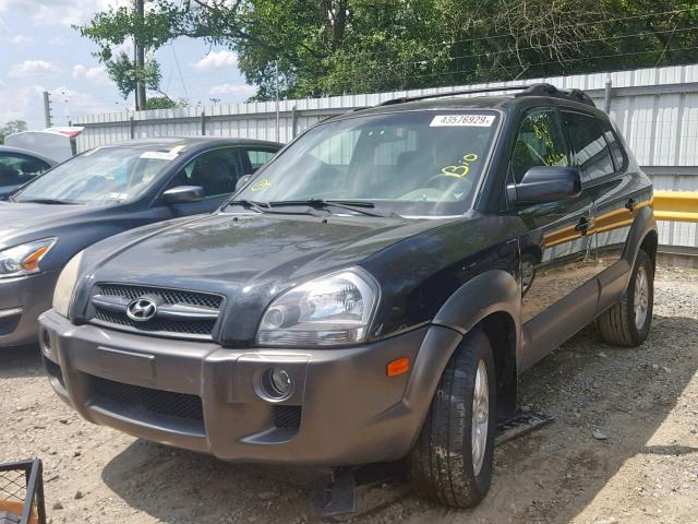 KM8JN12D38U838373 - 2008 HYUNDAI TUCSON SE BLACK photo 2