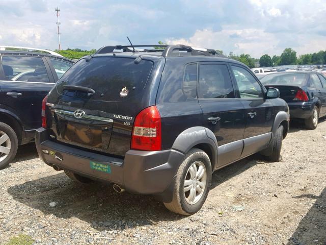 KM8JN12D38U838373 - 2008 HYUNDAI TUCSON SE BLACK photo 4