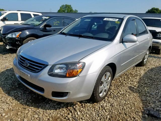 KNAFE221595661923 - 2009 KIA SPECTRA EX SILVER photo 2