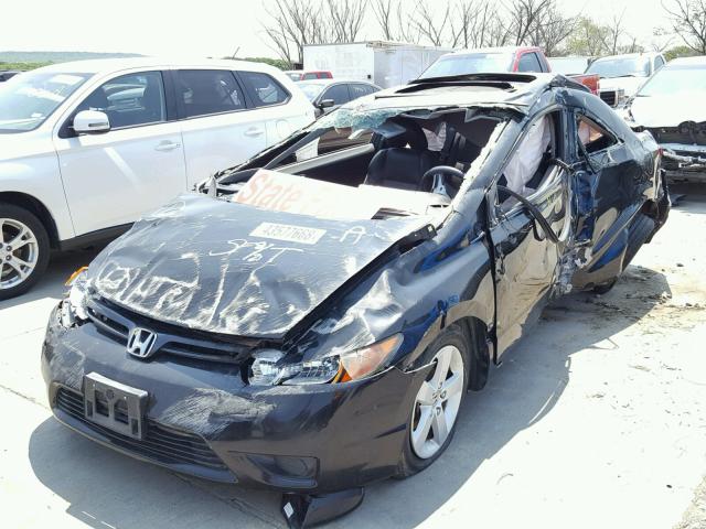 2HGFG11948H554353 - 2008 HONDA CIVIC EXL BLACK photo 2