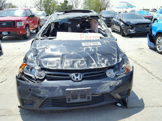 2HGFG11948H554353 - 2008 HONDA CIVIC EXL BLACK photo 9