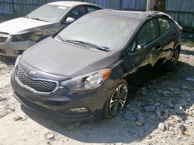 KNAFZ4A85E5088921 - 2014 KIA FORTE EX BLACK photo 2