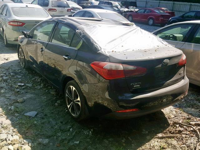 KNAFZ4A85E5088921 - 2014 KIA FORTE EX BLACK photo 3