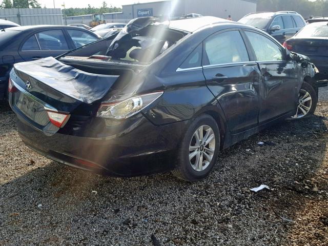 5NPEB4AC6CH470010 - 2012 HYUNDAI SONATA GLS BLACK photo 4