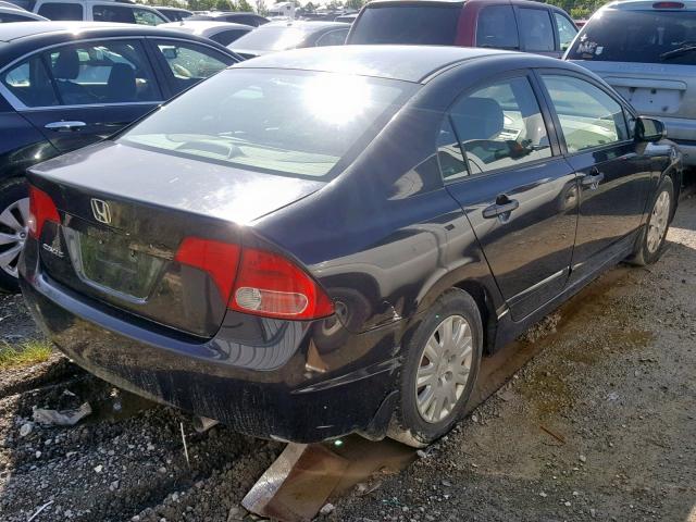 2HGFA16356H003979 - 2006 HONDA CIVIC DX V BLACK photo 4