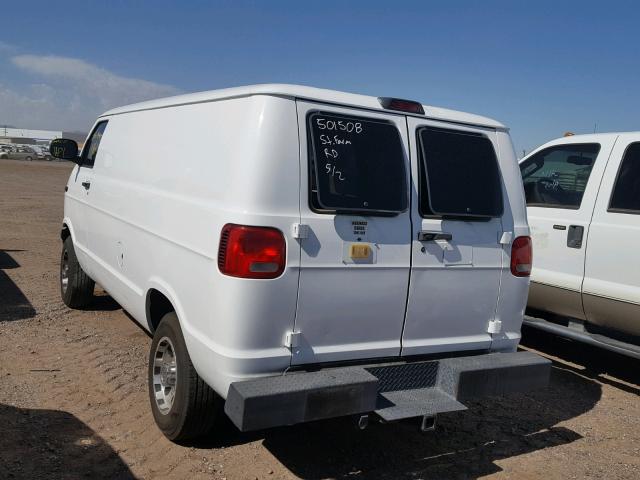 2B7LB31Z9YK175203 - 2000 DODGE RAM VAN B3 WHITE photo 3